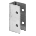 Prime-Line U-bracket, For 1/2 in. Panels, Stainless Steel, Satin Finish with Fasteners Single Pack 656-8193